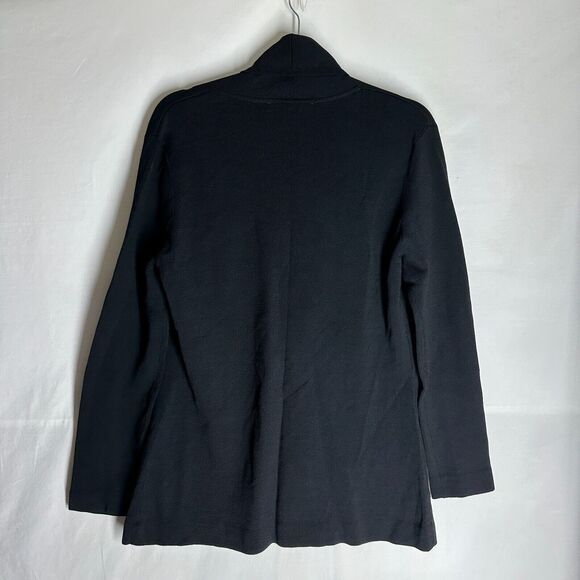 NWT 41 Hawthorn Womens Zipped Pocket Cardigan Sweater Black Rayon Blend Size L - Picture 2 of 12